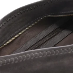 Abro Hobo Bag Signature aus Veloursleder grau Crossbody Bag