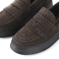 Agl Loafer Giuly aus Veloursleder braun Schnürschuhe