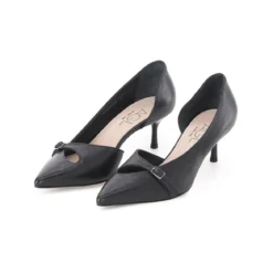 Agl Pumps aus Leder schwarz Schnürschuhe