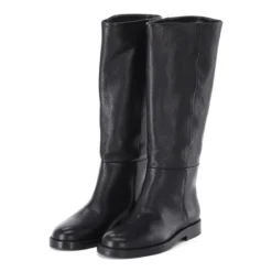 Agl Stiefel Zenit aus Leder schwarz Schnürschuhe