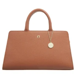 AIGNER Cybill Cognac Brown Satchel