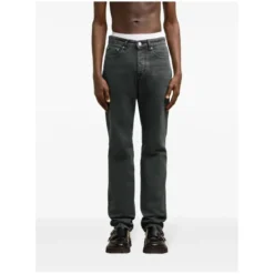 AMI Paris Black Classic Fit Jeans Black Straight Leg Jeans