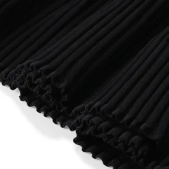 AMI Paris Geripptes Midikleid schwarz Midikleid