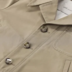AMI Paris Kurze Jacke aus Baumwollmix braun Übergangsjacke