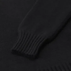 AMI Paris Pullover aus Kaschmir-Woll-Mix schwarz Rollkragenpullover