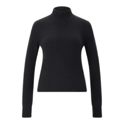 AMI Paris Pullover aus Kaschmir-Woll-Mix schwarz Rollkragenpullover