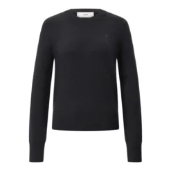 AMI Paris Pullover aus Merinowolle Schwarz Pullover