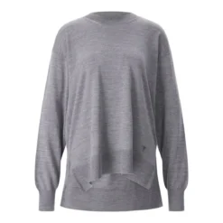 AMI Paris Pullover mit Wolle und Seide grau Pullover