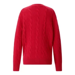 AMI Paris Strickjacke aus Merinowolle rot Strickjacke