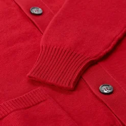 AMI Paris Strickjacke aus Wolle rot Strickjacke