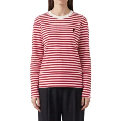 AMI Paris Sweatshirt aus Baumwolle rot T-Shirt