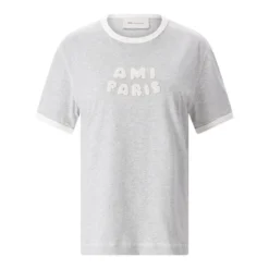 AMI Paris T-Shirt mit Logo grau T-Shirt
