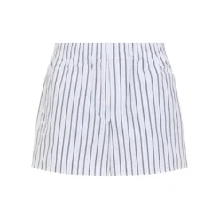AMI Paris Vertical Stripe Bermuda Shorts With Elastic Waistb White Bermuda-Shorts