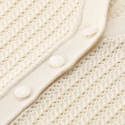 Anine Bing Kurzarm Cardigan weiß Strickjacke