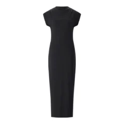 Anine Bing Maxikleid Alix aus Baumwollmix schwarz Maxikleid