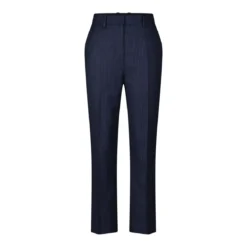 Anine Bing Stoffhose mit Nadelstreifen aus Wolle blau Stoffhose