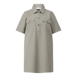 A.P.C. Midi-Kleid im Hemdstyle Graugrün Hemdblusenkleid