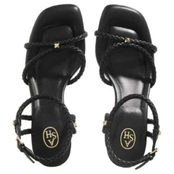 Ash Jessbis02 Black/Black Riemchensandalen