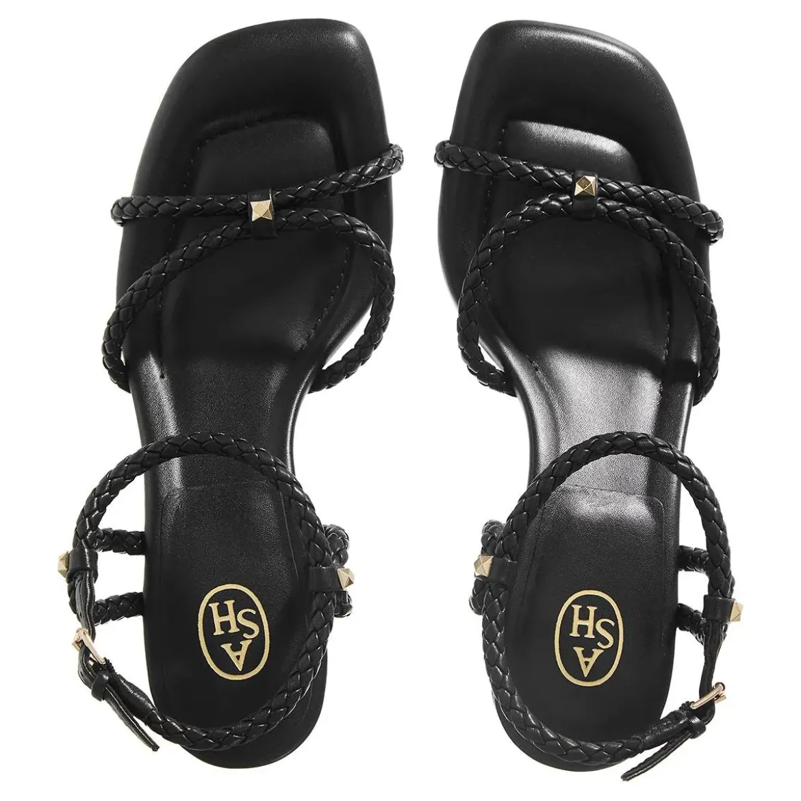 Ash Jessbis02 Black/Black Riemchensandalen