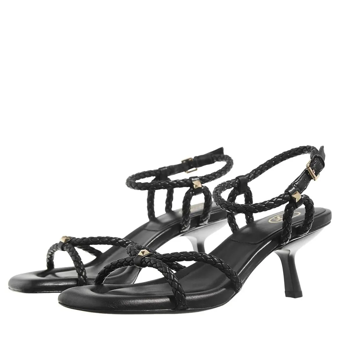 Ash Jessbis02 Black/Black Riemchensandalen