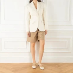 Bally Belkys-Round Stu Bone Ballerinas