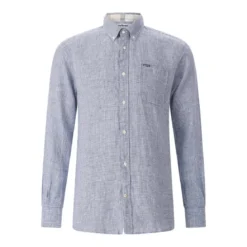 Barbour Hemd Linton aus Leinen beige Hemd