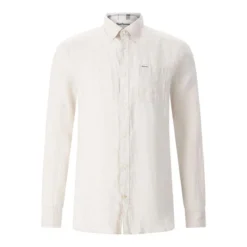 Barbour Hemd Linton aus Leinen beige Hemd