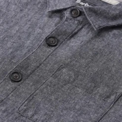 Barbour Overshirt Stillwater aus Leinen-Mix blau Hemd