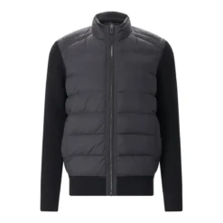 Belstaff Daunenjacke mit Strickärmeln schwarz Strickjacke