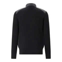 Belstaff Daunenjacke mit Strickärmeln schwarz Strickjacke