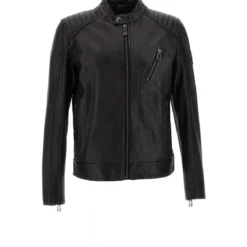 Belstaff Jackets Black Schwarz Lederjacke