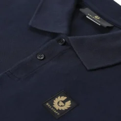 Belstaff Langärmeliges Poloshirt blau Poloshirt