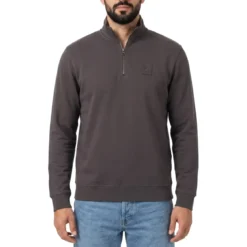 Belstaff Sweatshirt mit Reißverschlusskragen grün