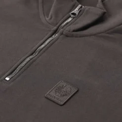 Belstaff Sweatshirt mit Reißverschlusskragen grün