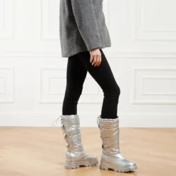 Buffalo Aspha Snow Puffer Silver Stiefel