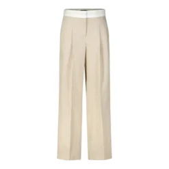 Cambio Stoffhose Anny mit Leinen Beige Stoffhose