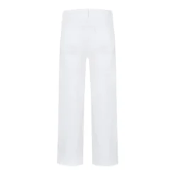 Cambio Tess pocket cropped modern white fringed Jeans