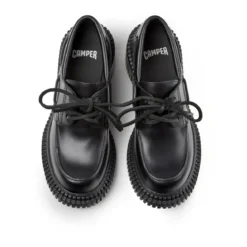 Camper Der Pix London, Ihr leichter Wohlfühl-Absatzschuh, schwarz Bootsschuhe