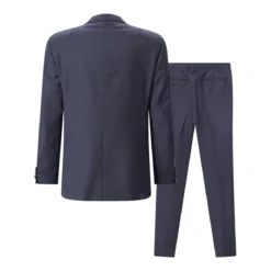 Canali Anzug aus Wolle blau Hosenanzug