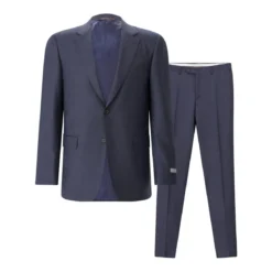 Canali Anzug aus Wolle blau Hosenanzug