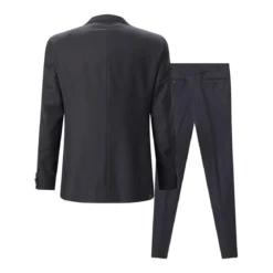 Canali Anzug aus Wolle schwarz Hosenanzug