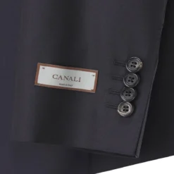 Canali Anzug aus Wolle schwarz Hosenanzug