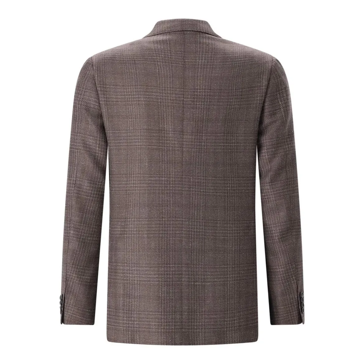 Canali Kariertes Sako Kei braun Anzugjacke
