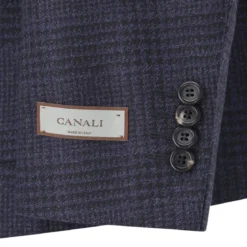 Canali Sakko aus Wolle blau Anzugjacke