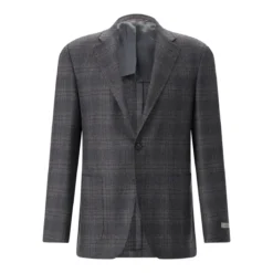Canali Sakko aus Wolle braun Anzugjacke