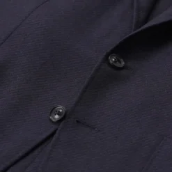 Canali Sakko mit Kaschmir & Seide blau Anzugjacke
