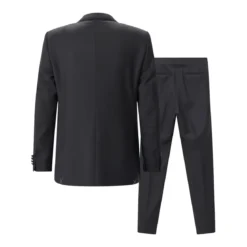 Canali Smoking aus Wolle schwarz Hosenanzug