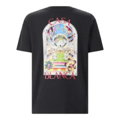 Casablanca Black T-Shirt With Crew Neckline Black T-Shirt