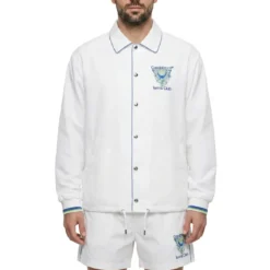 Casablanca Leichte Jacke mit Print weiß Übergangsjacke