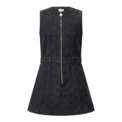 Casablanca Mini-Jeanskleid mit Logoprints Schwarz Minikleid